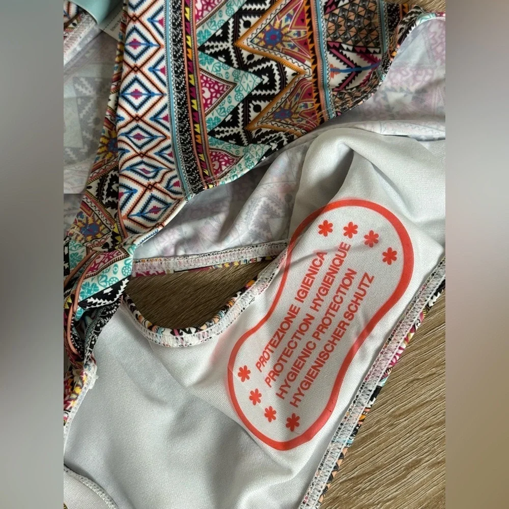 Panache Swim Women XL Boho Print Eclectic Boho Classic Bikini Swim Bottom